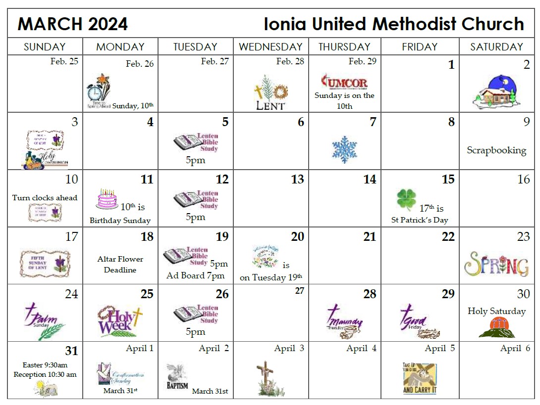 Mar 2024 Calendar